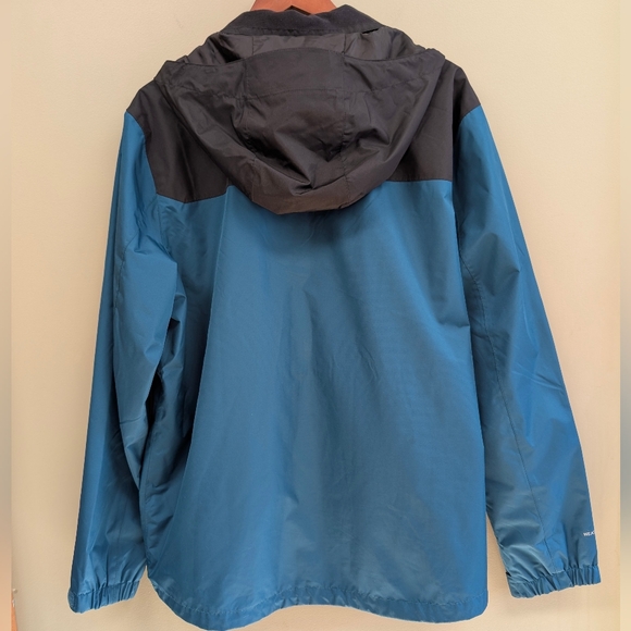 Eddie Bauer Teal/Black Weatheredge Men's Large Rain Jacket With Removable Hood - Picture 3 of 15